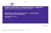 Care service inspection report - University of Aberdeen€¦ · Rocking Horse Nursery operates from a purpose-built environmentally friendly building within the campus of Aberdeen