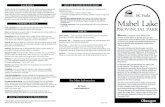 Mabel Lake Provincial Park Brochure - env.gov.bc.ca€¦ · Mabel Lake has 84 campsites in the Trinity and Monashee campgrounds. Each site has its own natural shade canopy with water,