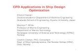 CFD Applications in Ship Design Optimizationmdx2.plm.automation.siemens.com/.../Presentation/NUTS.pdf · 2018-05-06 · CFD Applications in Ship Design Optimization 1 Khairul Hassan