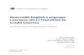 Noncredit English Language Learners' (ELL) Transition to ... Noncredit English Language Learners (ELL)
