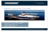 MSV Island Pride - oceaneering.comOpen Deck Area: 8,611 ft2 / 800 m2 Weights: Cargo Deck Load Capacity: 10 t/m2, 2,000 t Power & Propulsion Main Generators: (4) each Rolls Royce for