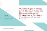 Public Spending DISCUSSION and Growth in an PAPER Economic … · quality are linked to the per capita growth rates of the West Africa Economic and Monetary Union (WAEMU) countries,