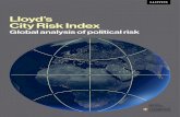Lloyd’s City Risk Index...Key findings Geopolitical risk accounted for almost a quarter – just over $133bn – of the total GDP@Risk in all 279 cities analysed in Lloyd’s City