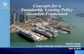 Concepts for a Sustainable Leasing Policy Incentive Framework · Energy Star Portfolio Manager account by August 1, 2016 and by March 1 thereafter Share usage information with data