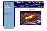 The Shofar’s Voiceimages.shulcloud.com/.../shofars-voice-april-2015.pdfPENSACOLA, FL The Shofar’s Voice NISAN / IYAR — 5775 APRIL 2015 2 PRESIDENT’S MESSAGE VIKKI GOLDSTEIN,