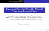 Dependence Makes You Vulnerable: Differential Privacy ... · Changchang Liu1, Supriyo Chakraborty2, Prateek Mittal1 Email: 1{cl12, pmittal}@princeton.edu, 2supriyo@us.ibm.com, 1 Princeton