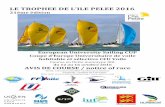 LE TROPHEE DE L’ILE PELEE 2016 - Manche...lunch+dinner from October 13 to October 15 2016, accommodation and boat. Organisation provides French crew members with lunch+dinner (from