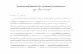 Testimonial Beliefs and Epistemic Competence David Henderson Bf... · Testimonial Beliefs and Epistemic Competence1 David Henderson Forthcoming in Nous 1. Introduction Much that one