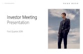Investor Meeting Presentation - HUGO BOSS Group: Home · 12 INVESTOR MEETING PRESENTATION Capital expenditure Free cash flow* +13 EUR million (Jan. –March 2019) (13) EUR million