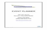 Complete Master Planner 5-27-10 · EVENT PLANNER 700 14th Street Denver, Colorado 80202 (303) 228-8000 (303) 228-8104 FAX  Last Revised: 11-1-11 slg