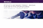 PSYCHOMETRIC RISK QUESTIONNAIRE - info.ev.uk Resources/Factsheets... · psychometric techniques. With an updated version released around every 2 years the risk questionnaire has now