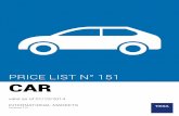 PRICE LIST N° 151 CAR - auto-tech.be · 2 | PRICE LIST N° 151 - CAR GENERAL CONDITIONS OF SALE 1. DEFINITIONS MANUFACTURER: the MANUFACTURER is TEXA SpA. SALES ORGANISATION: the