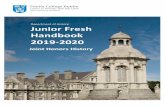 Department of History Junior Fresh Handbook 2019-2020 · teaching assistant. Every Junior Fresh essay must be submitted: • In hard copy with the appropriate cover---sheet attached