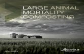 LARGE ANIMAL MORTALITY COMPOSTING (Agdex 400/29-4)department/deptdocs... · stover, shredded paper or straw have a high C:N for on-farm mortality composting. Moisture Like all living