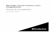 Bendigo Home Equity Loan (Regulated). Terms & Conditions. · Bendigo Home Equity Loan (Regulated) 3 Bendigo Home Equity Loan Standard Terms and Conditions This document does not contain
