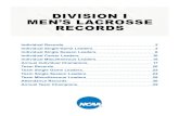 DIVISION I MEN’S LACROSSE RECORDSfs.ncaa.org/Docs/stats/LAX_Records/2018/D1Men.pdf · Official NCAA men’s lacrosse records began with the 1971 season and are based on information
