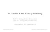 14. Caches & The Memory Hierarchy · 2020-06-01 · 6.004 Computation Structures L14: Caches & The Memory Hierarchy, Slide #7 SRAM Write 1. Drivers set and hold bitlines to desired