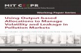 Using Output-based Allocations to Manage Volatility and Leakage …ceepr.mit.edu/files/papers/2017-014.pdf · Volatility and Leakage in Pollution Markets Guy Meunier, Juan-Pablo Montero,