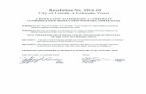 Resolution 2016-10 City of Creede, a Colorado Town · 2016-12-07 · CORPORA TE AUTHORIZATION RESOLUTION DB. NORTE BANK ~= City of Creede, A Colorado Town 705 GRAND AVE DB. NORfE