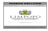 TENDER BULLETIN - limtreasury.gov.za · limpopo provincial tender bulletin no 08 /2017/18 fy, 02 june 2017 not for sale page 10 annexure 2: address list and contact details: limpopo