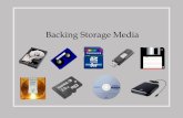 Backing Storage Media - WordPress.com...Backing Storage Media Definition: “Internal or External devices that are used to store data either temporarily or permanently.”. eos NOTE: