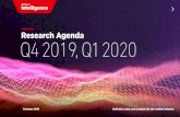 Research Agenda Q42019, Q12020 · “Global 5G Landscape, Q4 2019” report “Mobile Financial Outlook, Q4 2019” report “Global Forecast Review, Q1 2020” report 2019 digital
