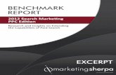BENCHMARK REPORT - MECLABS · Research and Insights on Extending the Capabilities of Paid Search 2012 Search Marketing PPC Edition BENCHMARK REPORT EXCERPT
