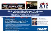 2014 Joint Engineer Training Conference & Expos3.goeshow.com/same/jetc/2014/Agenda/JETCInsert... · Society Ball w/ Reception & Dinner Thursday, 6:30 p.m.–11:30 p.m. End the conference