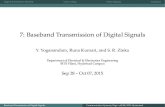 7: Baseband Transmission of Digital Signals · 7: Baseband Transmission of Digital Signals Y. Yoganandam, Runa Kumari, and S. R. Zinka Department of Electrical & Electronics Engineering