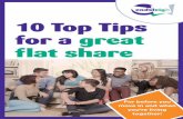 10 Top Tips for a great flat share - RWTH Aachen University€¦ · and your flatmates are happy. Pull together a cleaning rota so that everyone shares responsibility for the communal