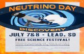 DISCOVERY JULY • LEAD, SD FREE SCIENCE FESTIVAL! Keynote ...€¦ · DISCOVERY JULY • LEAD, SD FREE SCIENCE FESTIVAL! Keynote talks Michael and Bonnie PRESENTED BY SANFORD I-AB