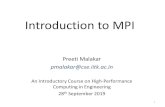 Introduction to MPI - Indian Institute of Technology KanpurIntroduction to MPI Preeti Malakar pmalakar@cse.iitk.ac.in An Introductory Course on High-Performance Computing in Engineering