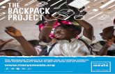 THEBACKPACK PROJECT...The Backpack Project is a simple way of helping children who receive Mary’s Meals to get the best out of school. THE BACKPACK PROJECT Mary’s Meals, Craig