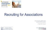 Recruiting for Associations - visitbrussels · First of all, understand recruitment is sales, not HR A challenging pulling/pushing exercise (in this order) Importance of storytelling: