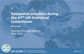 Geospatial activities during the 47th UN Statistical ...ggim.un.org/meetings/2016-3rd_Mtg_EG_ISGI_Paris/documents/Geos… · Geospatial activities during the 47th UN Statistical Commission