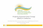 Property Assessed Clean Energy (PACE) in California · Property Assessed Clean Energy (PACE) in California ... LA HERO Program County of Los Angeles County of Los Angeles and Renovate
