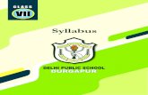 Syllabus - Durgapur · CLASS 7 CBSE SYLLABUS DELHI PUBLIC SCHOOL DURGAPURDURGAPUR CHEMISTRY Month Unit Chapter Sub-Topic April 1 Acids, Bases and Salts Acids, bases, salts Natural
