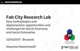 Fab City Research Lab and Social Enterprise challenges for Social … · 2017-05-18 · L'Ajuntament de Barcelona vol donar suport impulsar el projecte Poblenou Maker District: Fem