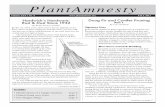 PlantAmnesty - MemberClicks · PlantAmnesty continues on page 2 continues on page 3 inside: • Misadventures of a Veggie Gardener . . page 6 • Church Fined over Trees . . . . .