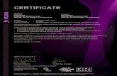 CERTIFICATE EL certificates/… · This certificate is issued on 19 December 2019and expires upon withdrawal of one of the above mentioned standards. Certificate number: 71-111576.