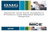 Speech and Text Analytics Product and Market Report Reprint€¦ · 2015 - 2016 Speech and Text Analytics Product and Market Report: Avaya, CallMiner, Genesys, inContact, NICE and