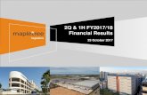 2Q & 1H FY2017/18 Financial Results/media/MLT/Newsroom... · Financial Results 23 October 2017 . This presentation shall be read in conjunction with Mapletree Logistics Trust’s