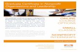 Graduate Certificate in Nonprofit Organizations and Leadership Non Profit Flyer Doublesid… · This graduate certificate program is designed for ... Nonpro!t Management, Planning