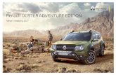 New Renault DUSTER ADVENTURE EDITION - CarDekho€¦ · Drive home a Renault DUSTER and drive into a life of adventure. The Renault Gang of Dusters is a community of like-minded DUSTER