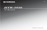 HTR-5950 - Yamaha€¦ · htr-5950 printed in malaysia wg73510 htr-5950 av receiver owner’s manual u teac 80163, 81074 technics 80039, 80309, 81308, 81518 thorens 81189 toshiba