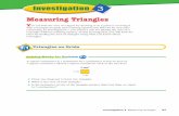 Measuring Triangles - 6TH GRADE MATH€¦ · Measuring Triangles Y ou can ﬁnd the area of a ﬁgure by drawing it on a grid (or covering it with a transparent grid) and counting