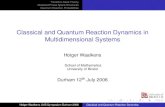 Classical and Quantum Reaction Dynamics in ... · Classical and Quantum Reaction Dynamics in Multidimensional Systems Holger Waalkens School of Mathematics University of Bristol Durham