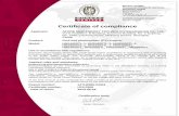 Certificate of compliance - aforenergy.com€¦ · Certificate of compliance Applicant: AFORE NEW ENERGY TECHNOLOGY(SHANGHAI) Co., Ltd. 1st & 2nd Floor, B Building, Business Building,