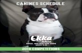 CANINEs Schedule · Xoloitzcuintle Hairless Dog (Standard) Group 7 Feature Specials . 2019 ROYAL QUEENSLAND SHOWCHAMPIONSHIP CANINE COMPETITION JUDGING TIMETABLE FOR CANINE * Competitors