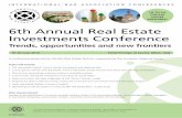 6th Annual Real Estate Investments Conference Real Estat… · After 11 June registrations must be received in hard copy at the IBA office. Hard copy registration forms and fees received: